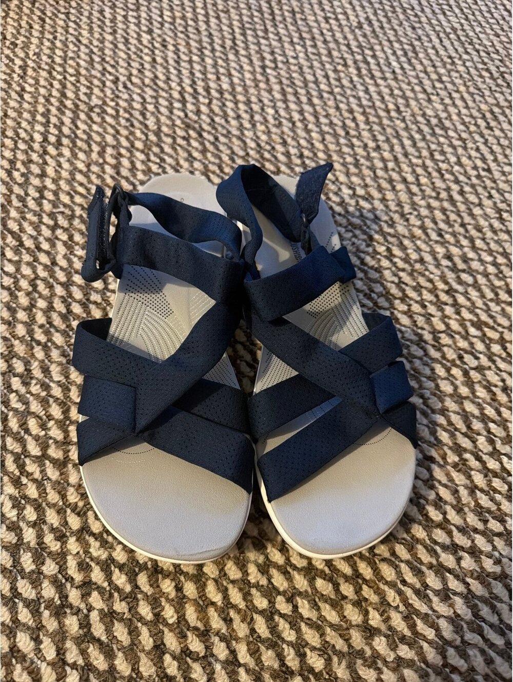 Clarks Arla Rosie Strappy Blue Sandals Womens 7.5